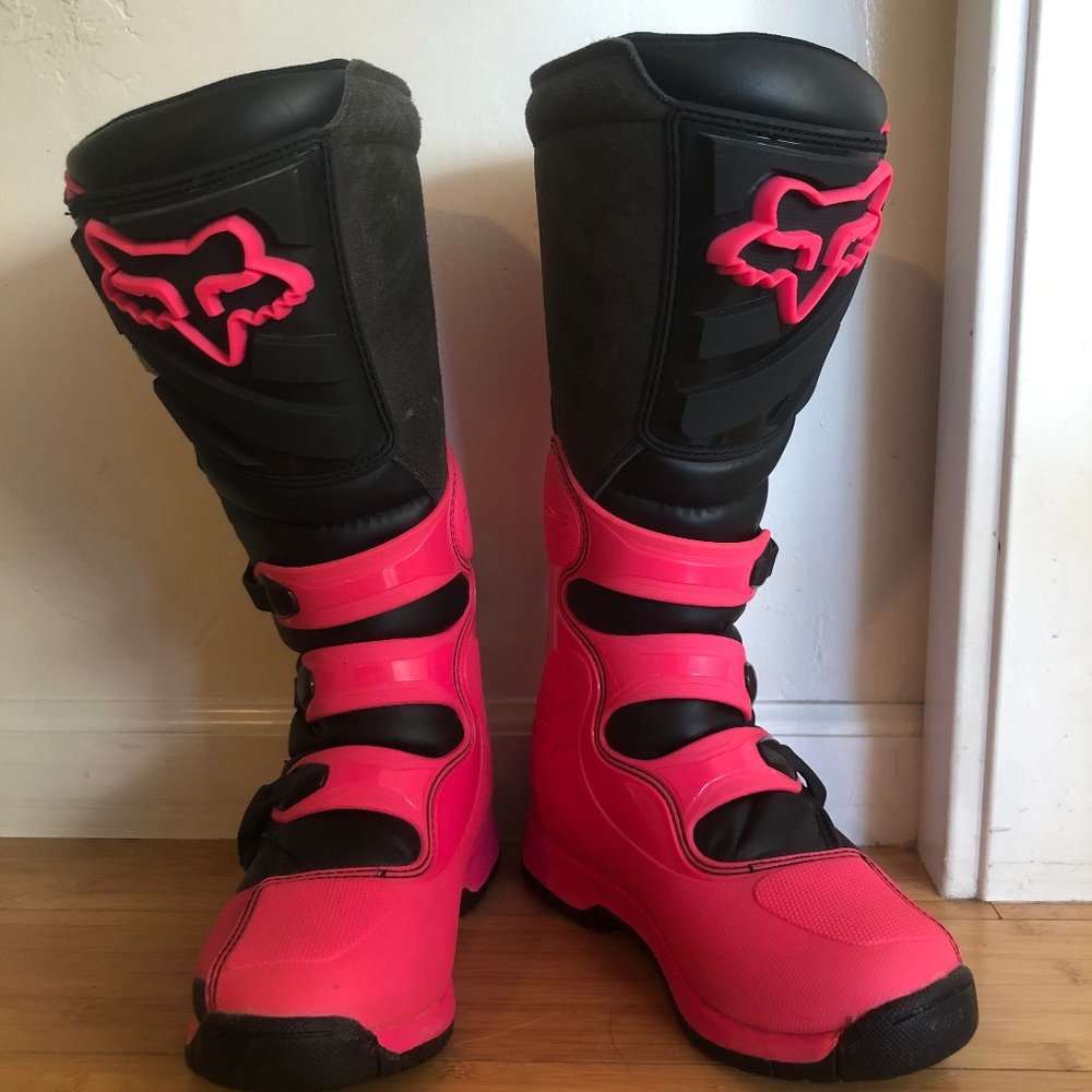 LIKE NEW!! Fox Racing Comp 5 moto boots Black/Pink